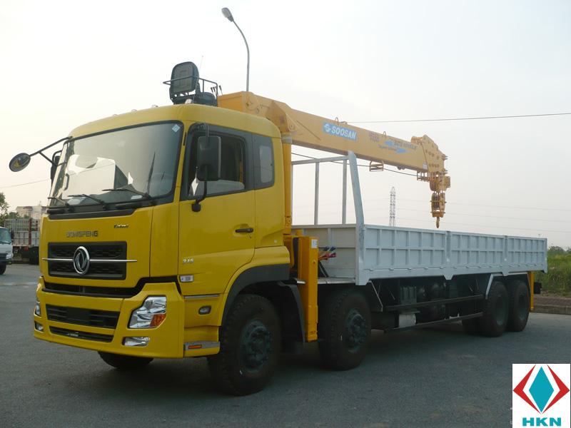 Xe Cẩu Dongfeng C260 3 Chân 8T6 Gắn Cẩu Soosan SCS746L