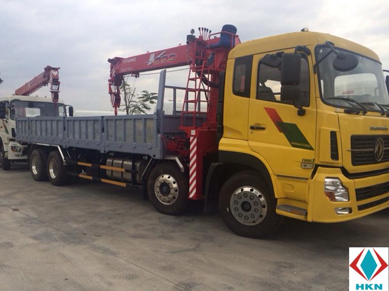 Xe Tải Dongfeng C260 3 Chân 9T3 Gắn Cẩu Unic URV804