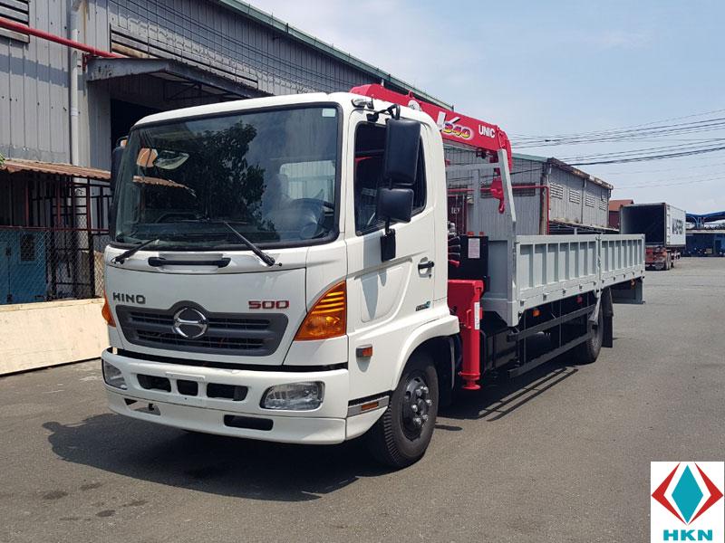 Xe Tải Hino FC9JLTC 5.6 Tấn Gắn Cẩu Unic URV343