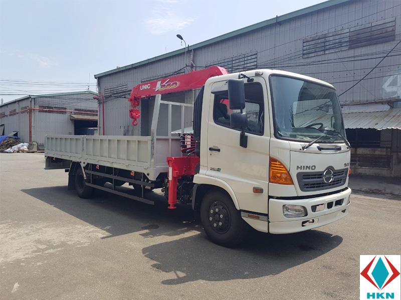 Xe Tải Hino FC9JLTC 5.2 Tấn Gắn Cẩu Unic URV345