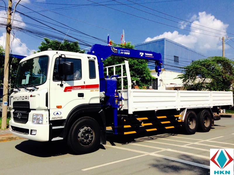 Xe Cẩu Hyundai HD250 12 Tấn Gắn Cẩu Tadano 5 Tấn 3 Khúc