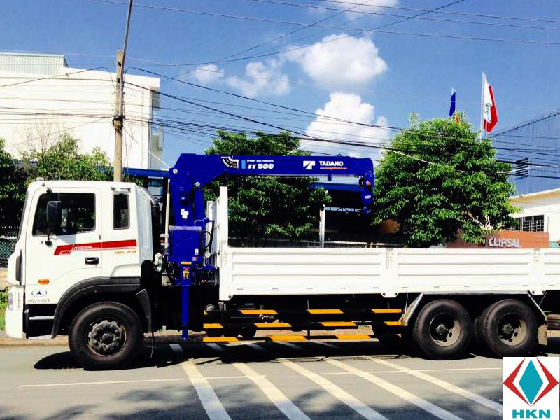 Xe Cẩu Hyundai HD250 12 Tấn Gắn Cẩu Tadano 5 Tấn 3 Khúc