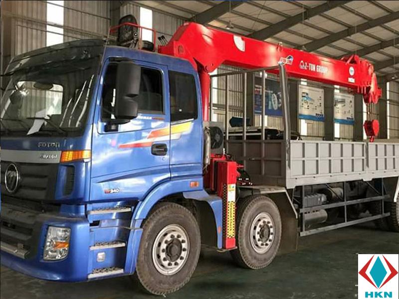 Xe Tải Thaco Auman 5 Chân 13 Tấn Gắn Cẩu Kanglim KS2605 10 Tấn